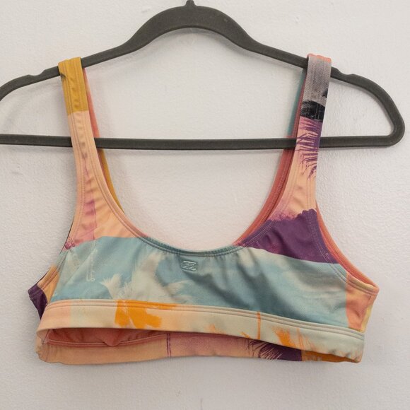 Billabong Andy Warhol Swim Top Medium Multicolor Bikini Bralette - Picture 3 of 4